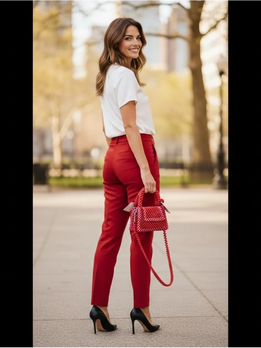 NWT Kate Spade x Target Beaded Crossbody Red and Pink Colorblock Mini Purse - Picture 7 of 9